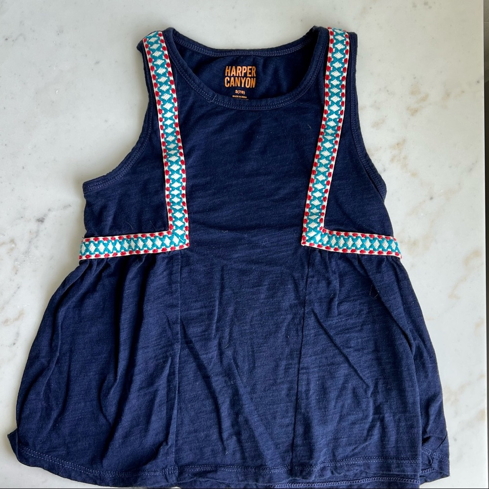 Harper Canyon Blue Sleeveless Top NWOT